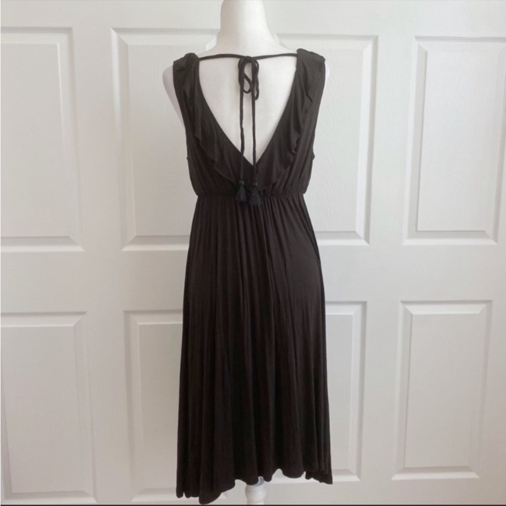 LOFT Black Midi Dress